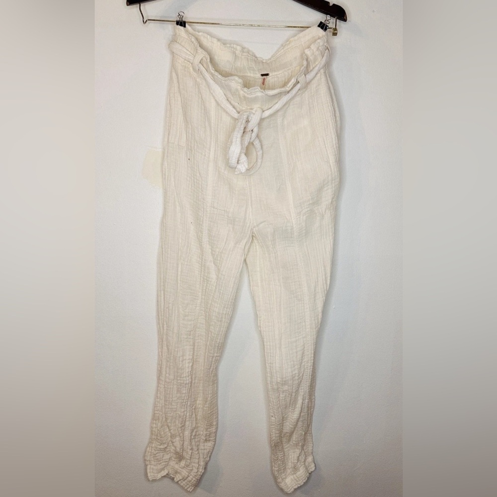 Free People Cotton Cream Pants Size XS